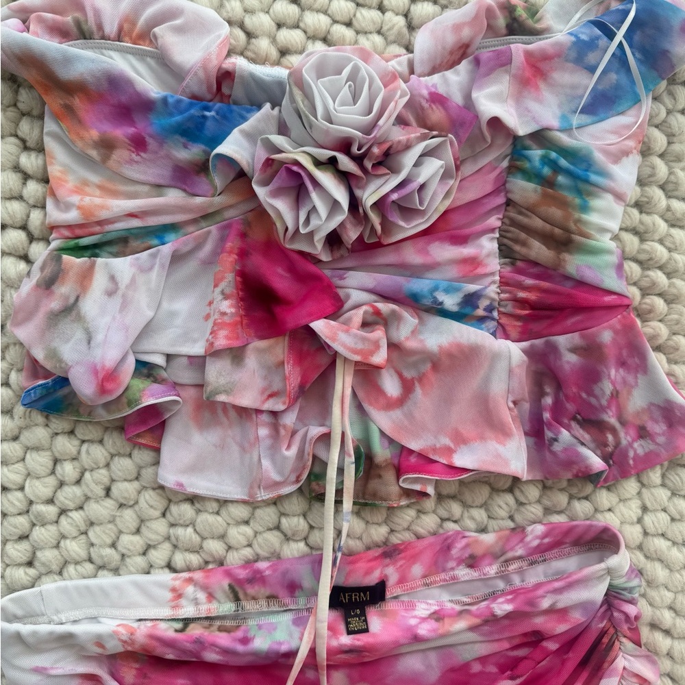 AFRM Pink and Orange Floral Set REVOLVE - Picture 15 of 16